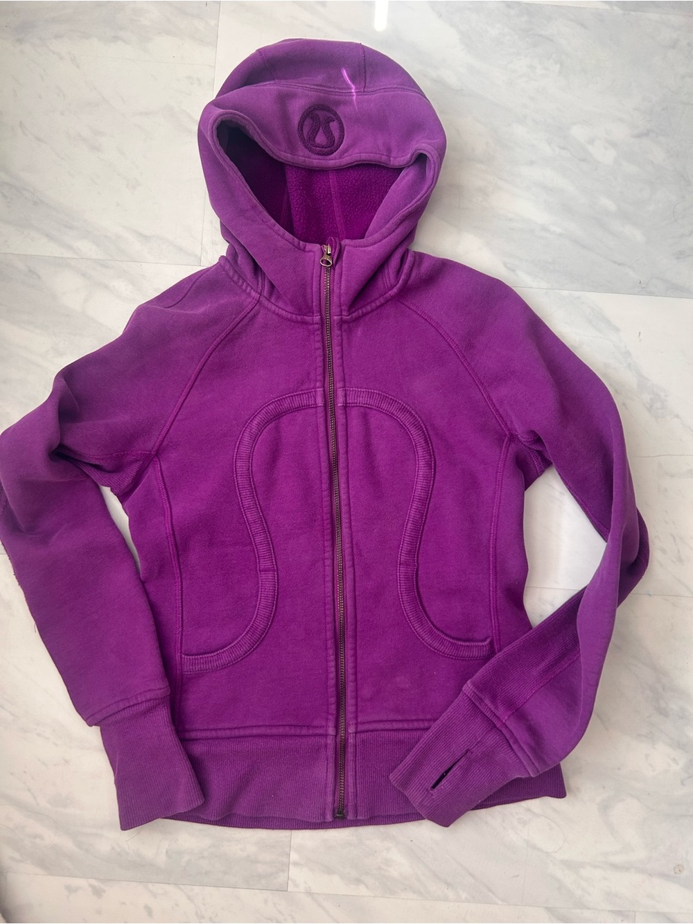 lululemon athletica Purple Zip-Up scuba sweater size 8